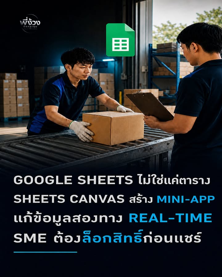 Google Sheets Canvas: ตารางเก็บข้อมูลกำลังกลายเป็น Mini-App ครับ
