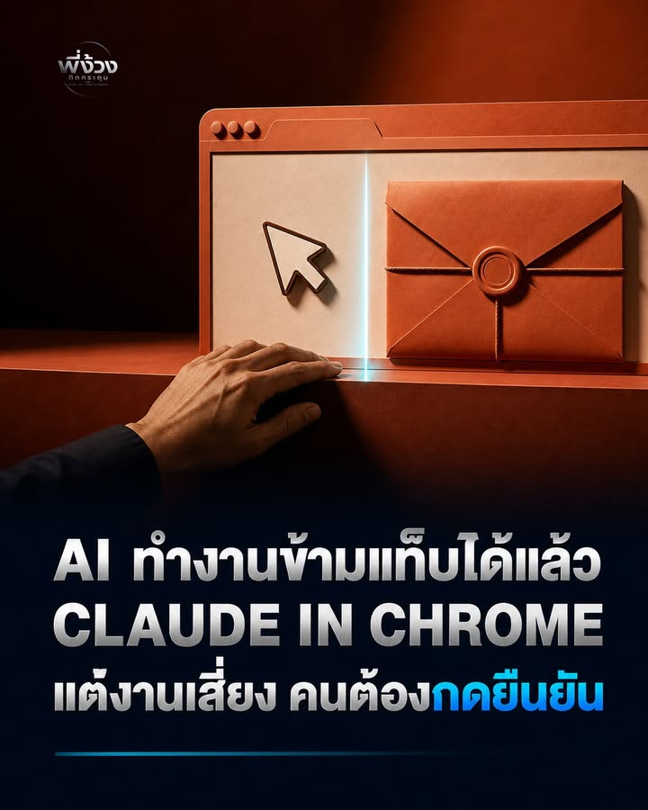 Claude in Chrome ใช้งานได้ทั่วไปแล้ว แต่ SME ต้องระวังเรื่องความปลอดภัยครับ