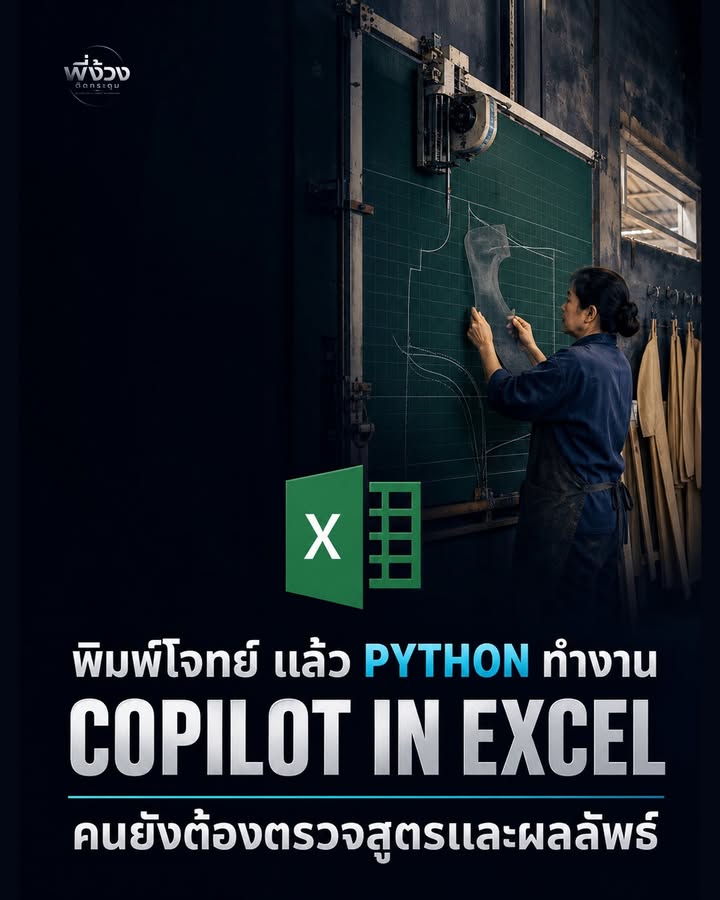 Excel + Python + Copilot: ผู้ช่วยวิเคราะห์ไม่ใช่ผู้รับรองตัวเลข
