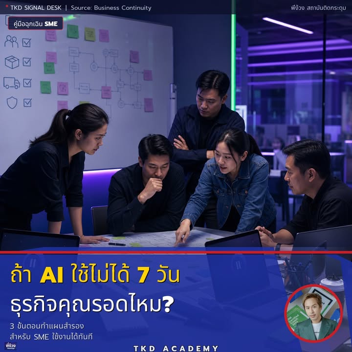 แผนสำรองเมื่อ AI ใช้งานไม่ได้ 7 วัน - SME ต้องรู้เรื่องนี้