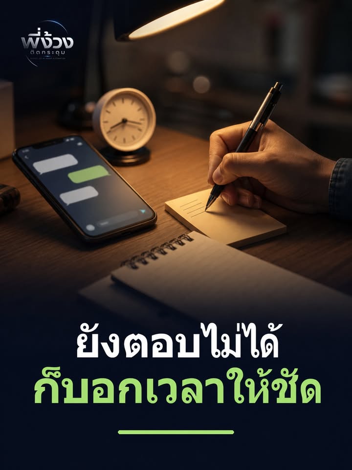 บอกเวลากลับมาตอบ ความชัดเจนเล็กน้อยนี่แหละที่รักษาความสัมพันธ์