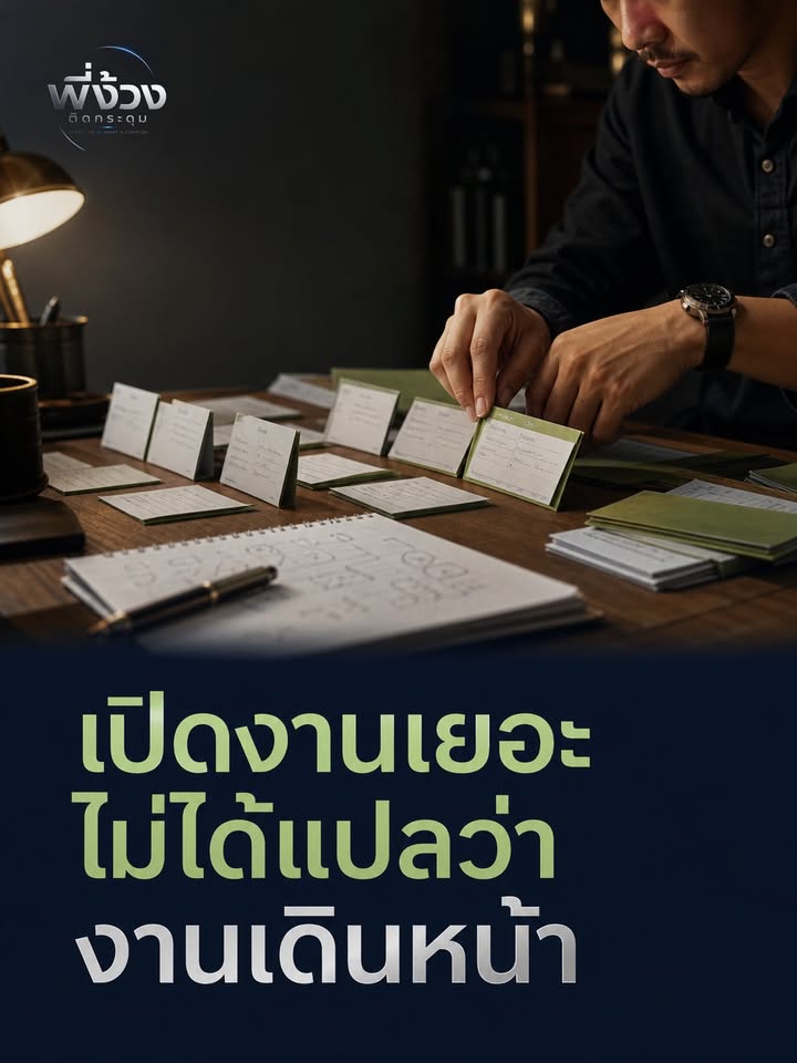 ยุ่งกับคืบหน้าไม่ใช่เรื่องเดียวกัน