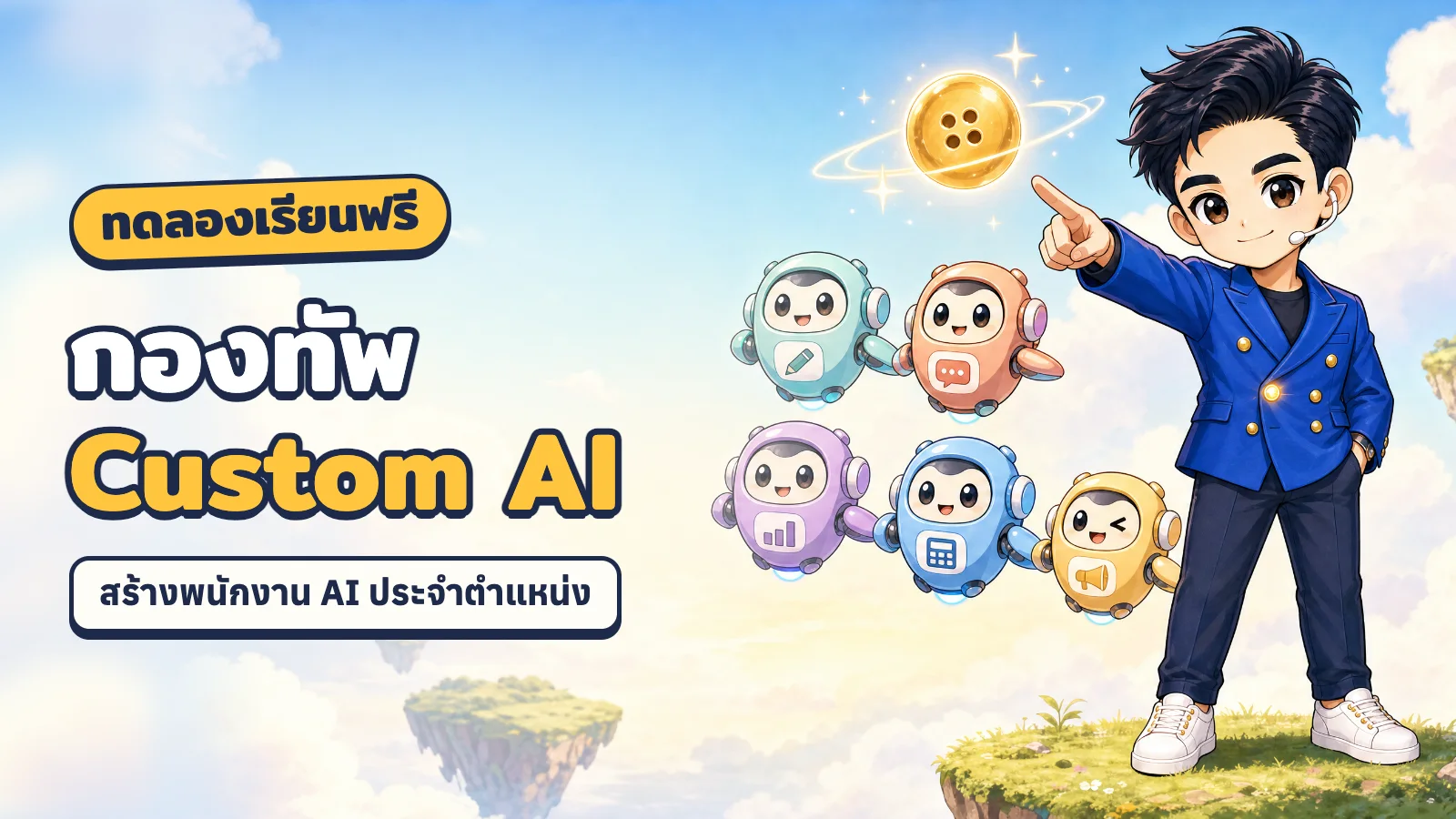 ปกคอร์ส [ทดลองเรียน] คลาสสร้างกองทัพ Custom AI ด้วย ChatGPT